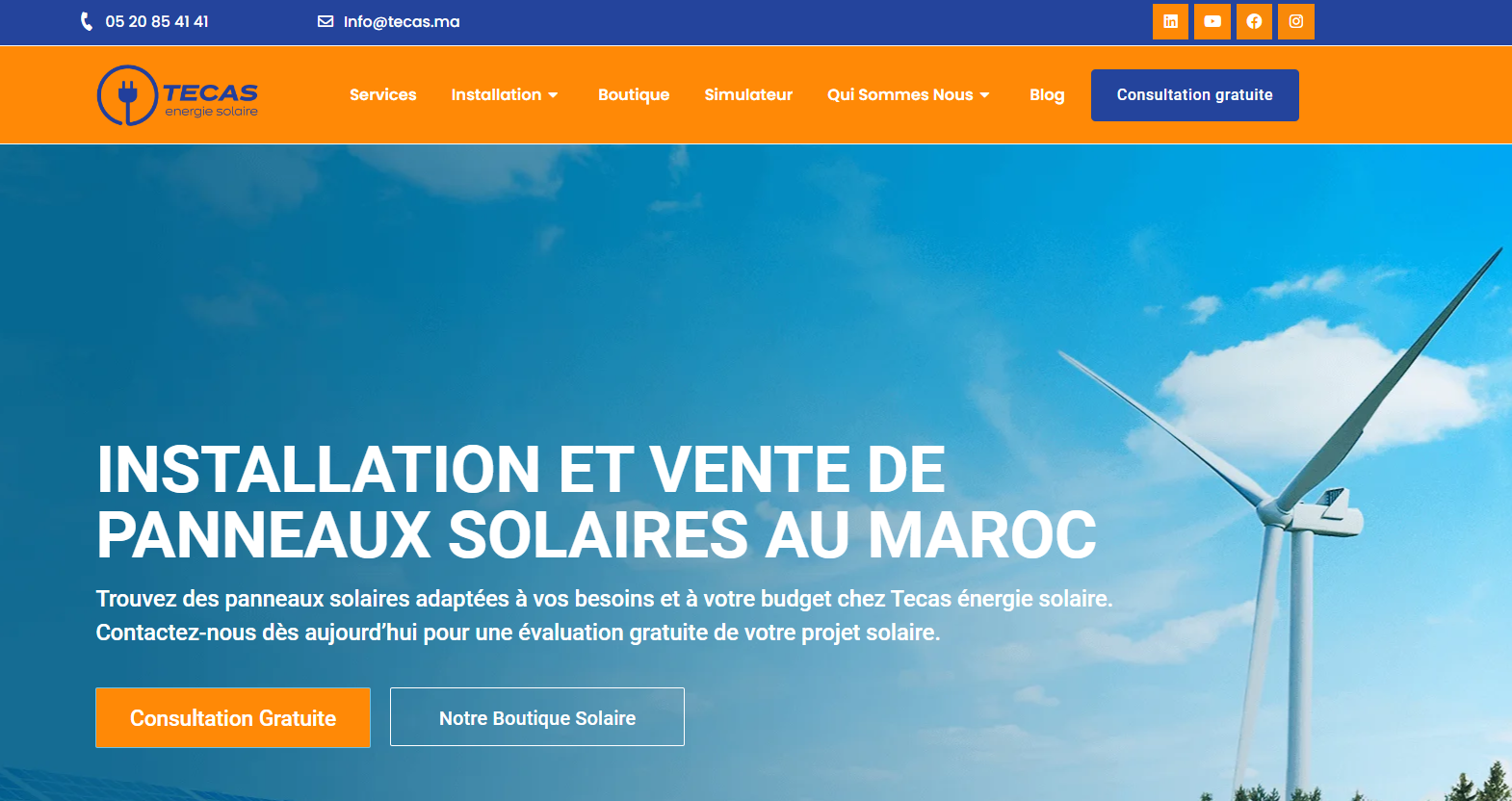 Tecas Énergie solaire | Site E-commerce 