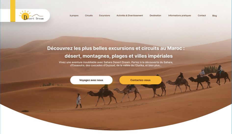 Sahara Desert : Site web de réservation optimisé SEO à l’international