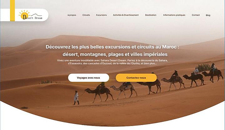 Sahara desert | Création site agence de voyages désert