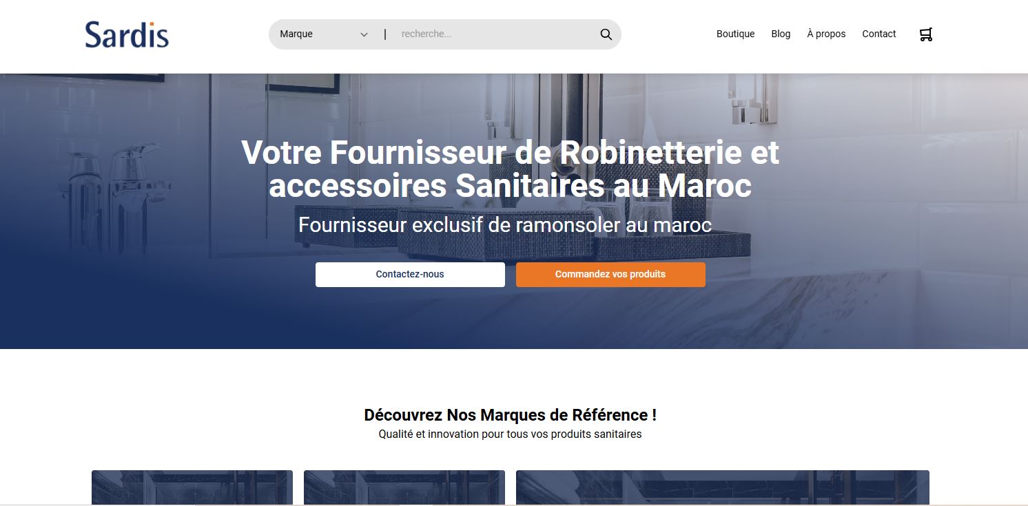 SARDIS : Site e-commerce rapide, performant et optimisé SEO