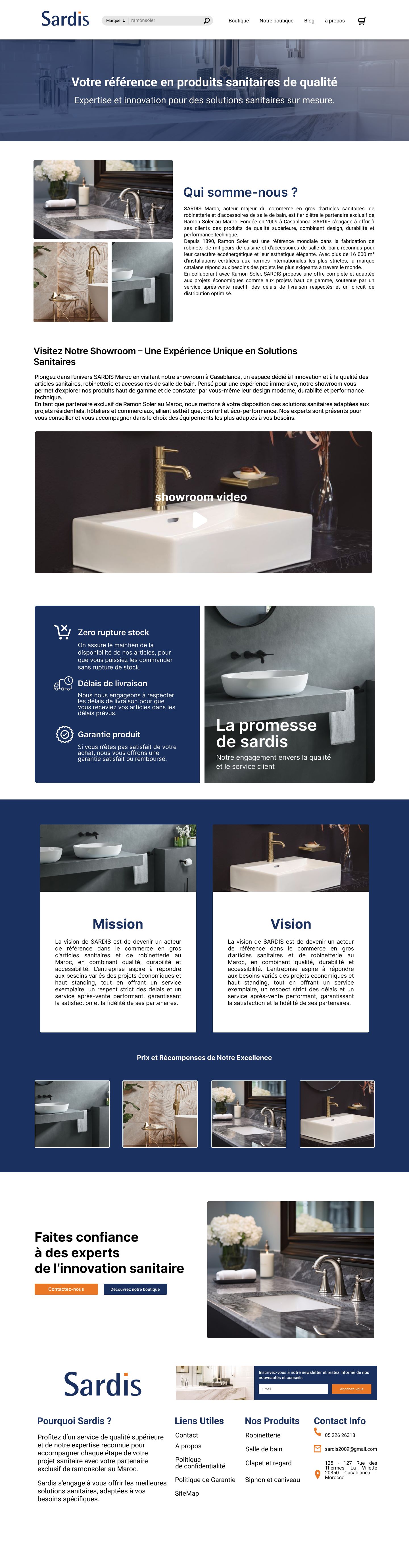 Design maquette du site